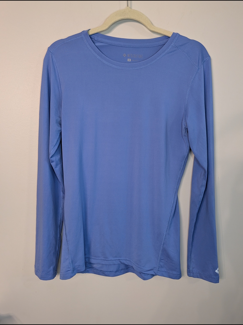 Med Couture Women's Long Sleeve Tee Blue Small Underscrub Nurse
